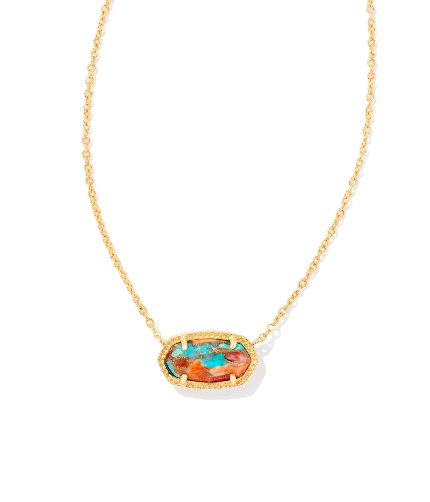 Kendra Scott Elisa Pendant Necklace for Women, Fashion Jewelry, 14k Gold-Plated