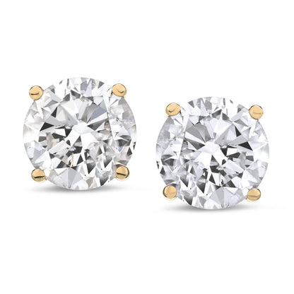 The Diamond Channel CERTIFIED 1 to 6 Carat LAB GROWN Solitaire Diamond Stud Earrings Round Cut 4 Prong Screw Back (F-G Color, VS1-VS2 Eye Clean Clarity)